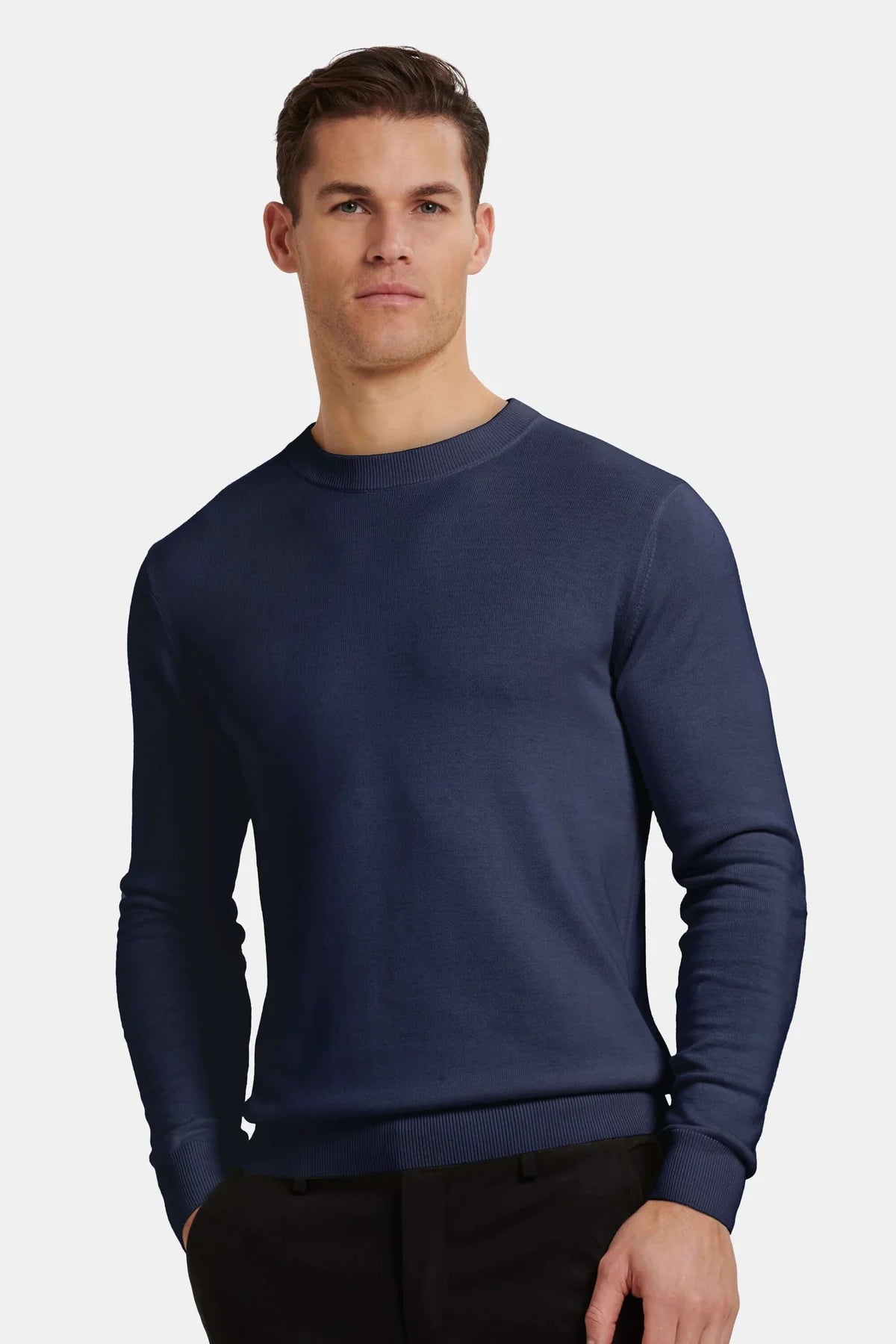 Suéter Azul oscuro Clásico, Elegante