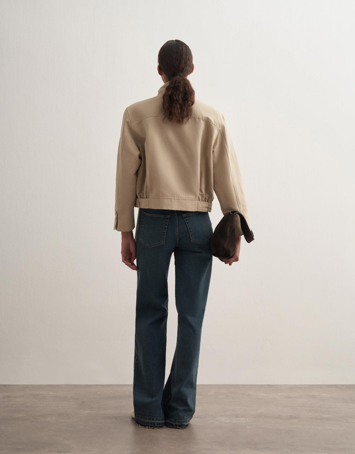 Chaqueta Bomber  de mezcla de lino