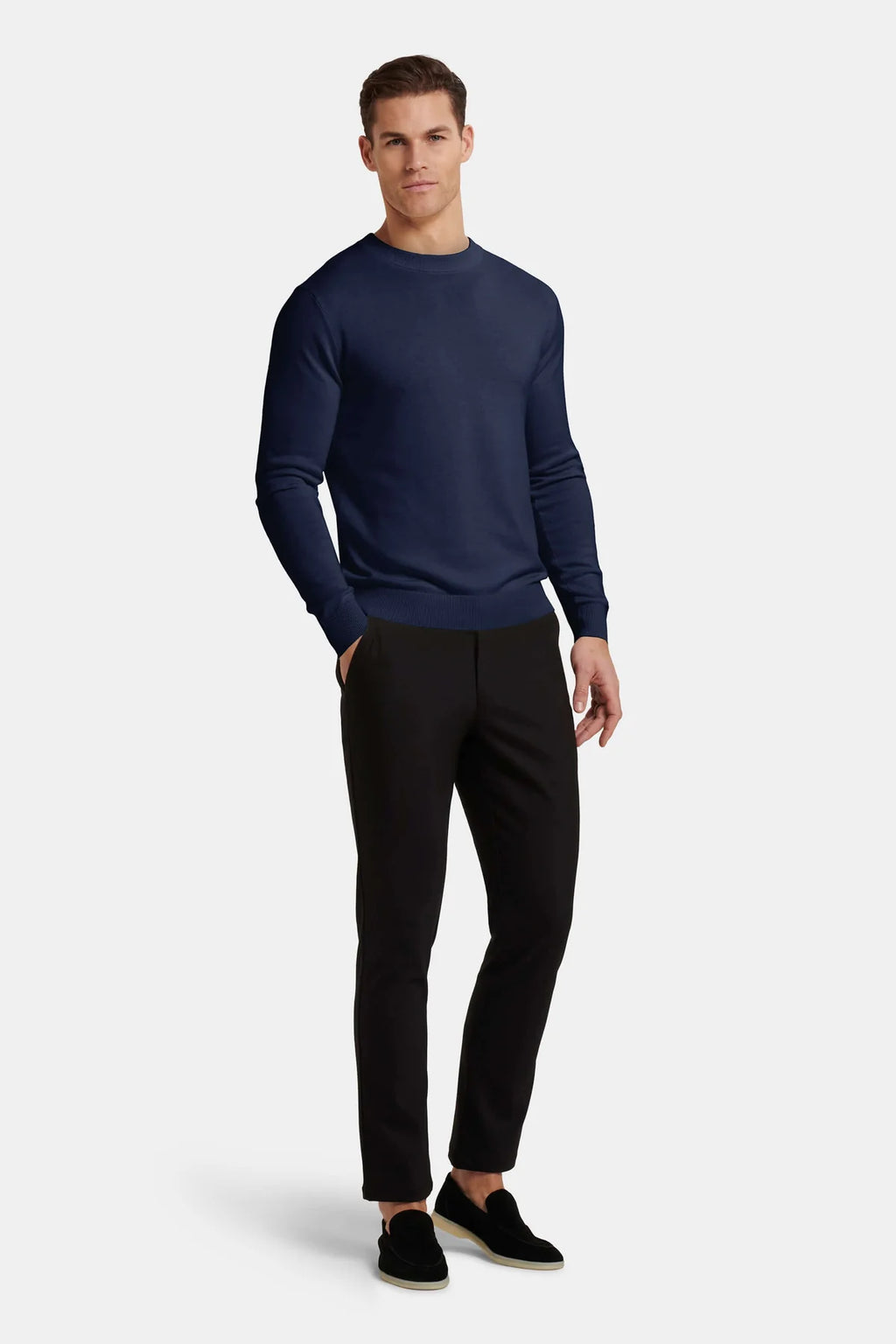 Suéter Azul oscuro Clásico, Elegante